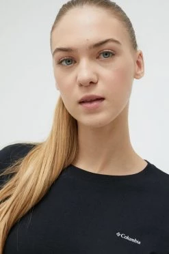 Γυναικεία Μακρυμάνικο Βαμβακερή μπλούζα με μακριά μανίκια Columbia μαύρο -Columbia Εκπτώσεις unnamed file 1092
