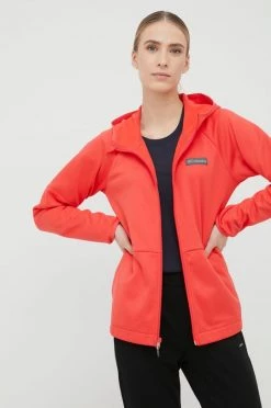 Γυναικεία Με φερμουάρ Αθλητική μπλούζα Columbia Windgates χρώμα: κόκκινο