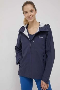 Γυναικεία High Tech Σακάκι εξωτερικού χώρου Columbia Omni-tech Ampli-dry ναυτικό μπλε