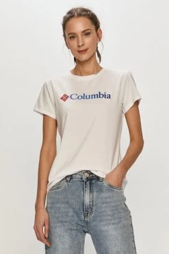 Γυναικεία Κοντομάνικο Μπλουζάκι Columbia χρώμα: άσπρο