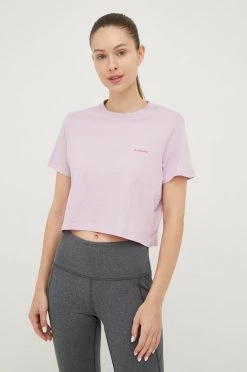 Γυναικεία Κοντομάνικο Μπλουζάκι Columbia ροζ