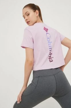 Γυναικεία Κοντομάνικο Μπλουζάκι Columbia ροζ -Columbia Εκπτώσεις unnamed file 1744