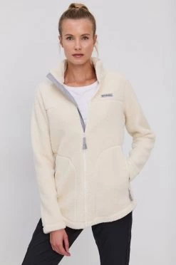 Γυναικεία Με φερμουάρ Μπλούζα Columbia χρώμα: κρεμ