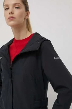 Γυναικεία Μακριά μπουφάν Αδιάβροχο μπουφάν Columbia χρώμα: μαύρο, -Columbia Εκπτώσεις unnamed file 1973