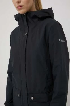 Γυναικεία Μακριά μπουφάν Αδιάβροχο μπουφάν Columbia χρώμα: μαύρο, -Columbia Εκπτώσεις unnamed file 1974