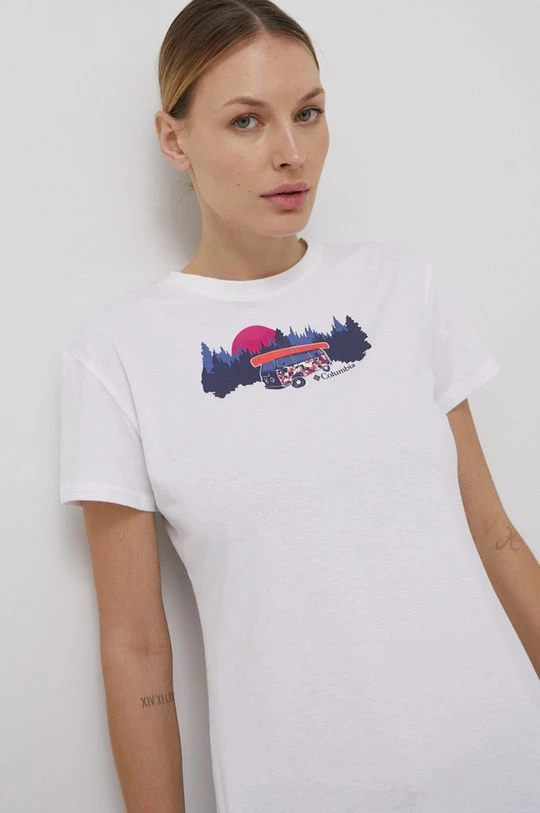 Γυναικεία Κοντομάνικο Αθλητικό μπλουζάκι Columbia Sun Trek Graphic άσπρο 6 Γυναικεία Κοντομάνικο Αθλητικό μπλουζάκι Columbia Sun Trek Graphic άσπρο - Image 4