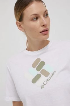 Γυναικεία Κοντομάνικο Μπλουζάκι Columbia χρώμα: άσπρο -Columbia Εκπτώσεις unnamed file 2016