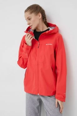 Γυναικεία High Tech Σακάκι εξωτερικού χώρου Columbia Omni-tech Ampli-dry κόκκινο