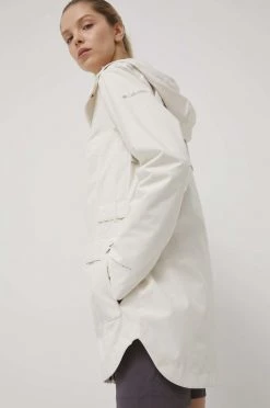 Γυναικεία Μακριά μπουφάν Αδιάβροχο μπουφάν Columbia χρώμα: μπεζ,