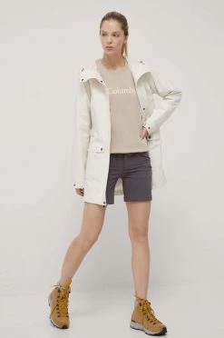 Γυναικεία Μακριά μπουφάν Αδιάβροχο μπουφάν Columbia χρώμα: μπεζ, -Columbia Εκπτώσεις unnamed file 2174