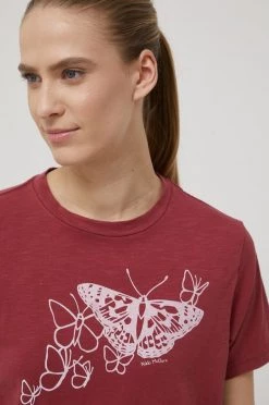 Γυναικεία Κοντομάνικο Βαμβακερό μπλουζάκι Columbia κόκκινο -Columbia Εκπτώσεις unnamed file 2181