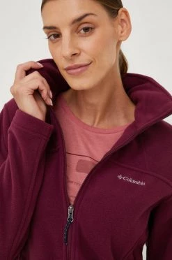 Γυναικεία Με φερμουάρ Αθλητική μπλούζα Columbia Fast Trek Ii χρώμα: μοβ