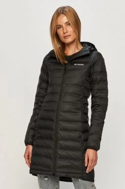 Γυναικεία Μακριά μπουφάν Πουπουλένιο αθλητικό μπουφάν Columbia Lake μαύρο