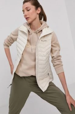 Γυναικεία Γιλέκα Αμάνικο μπουφάν Columbia χρώμα: κρεμ -Columbia Εκπτώσεις unnamed file 430