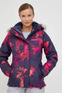 Γυναικεία Σκι και σνόουμπορντ Μπουφάν με επένδυση από πούπουλα Columbia ναυτικό μπλε