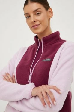 Γυναικεία Με φερμουάρ Μπλούζα Columbia ροζ,