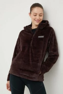 Γυναικεία Χωρίς φερμουάρ Μπλούζα Columbia καφέ, με κουκούλα