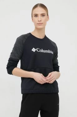 Γυναικεία Χωρίς φερμουάρ Αθλητική μπλούζα Columbia Windgates Crew χρώμα: μαύρο