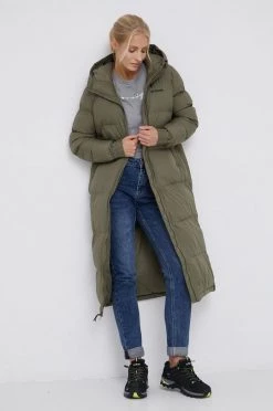 Γυναικεία Μακριά μπουφάν Μπουφάν Columbia χρώμα: πράσινο